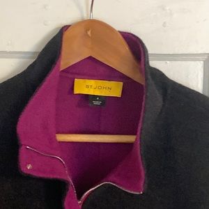 Lovely St John Full Zip Jacket, Angora-Wool-Cashmere. Sz 8